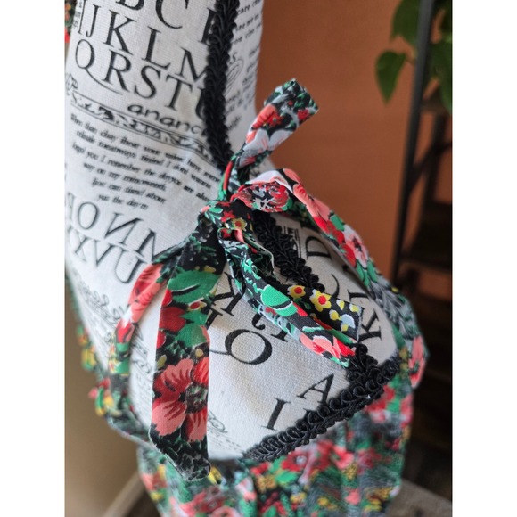 Vintage 70s Queen's Way Black Floral Maxi Dress Size M Retro Boho Summer Hippie - Picture 5 of 13